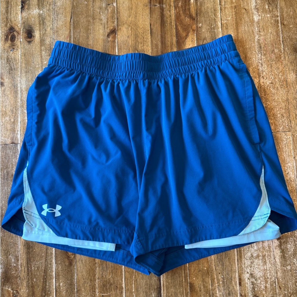 Under Armour Women's Royal Blue 2 in 1 Athletic Shorts